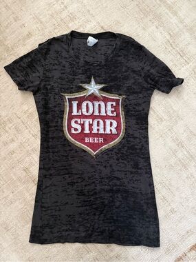 Black Tee with Lone Star Beer Logo